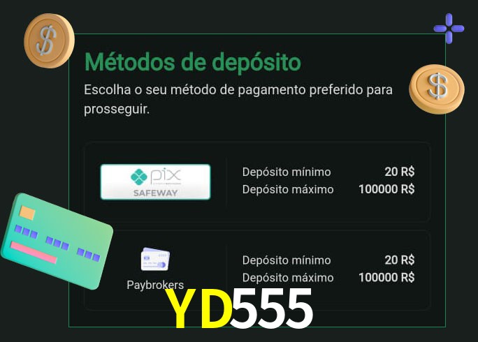 O cassino YD555bet oferece uma grande variedade de métodos de pagamento